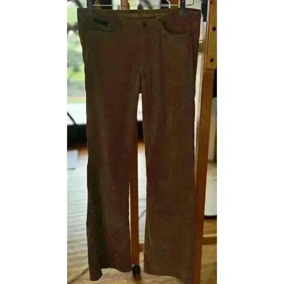 Y2K 2000s 90s Lei Brown Low Rise Soft Flare Pants Womens Size 7 - Picture 5 of 7